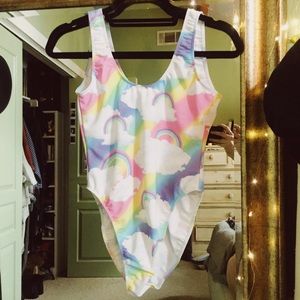 Jaded London Rainbow Cloud Print Swimsuit 🌈